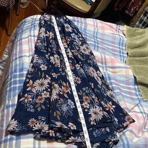 Torrid Navy Blue Floral full flounce skirt